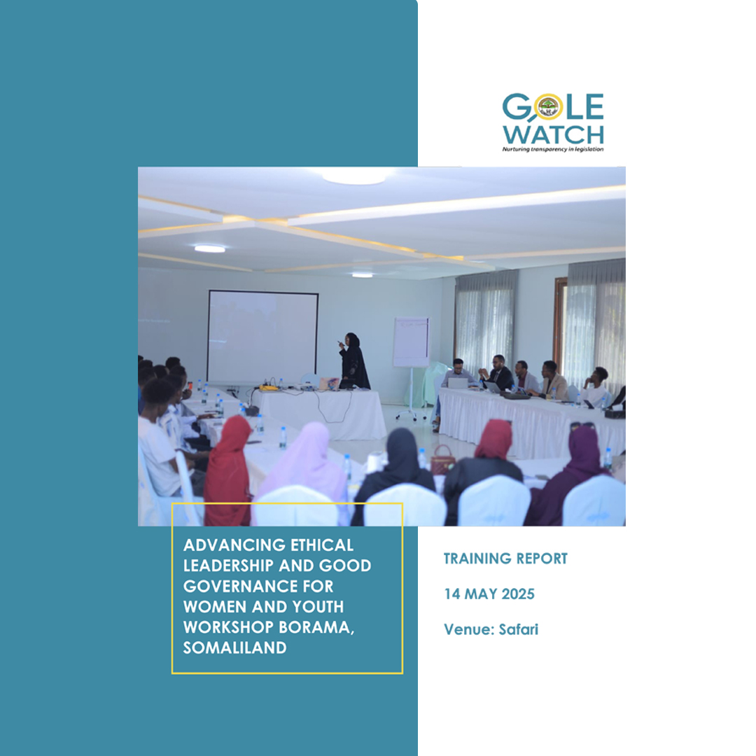 ADVANCING ETHICAL LEADERSHIP AND GOOD GOVERNANCE FOR WOMEN AND YOUTH WORKSHOP